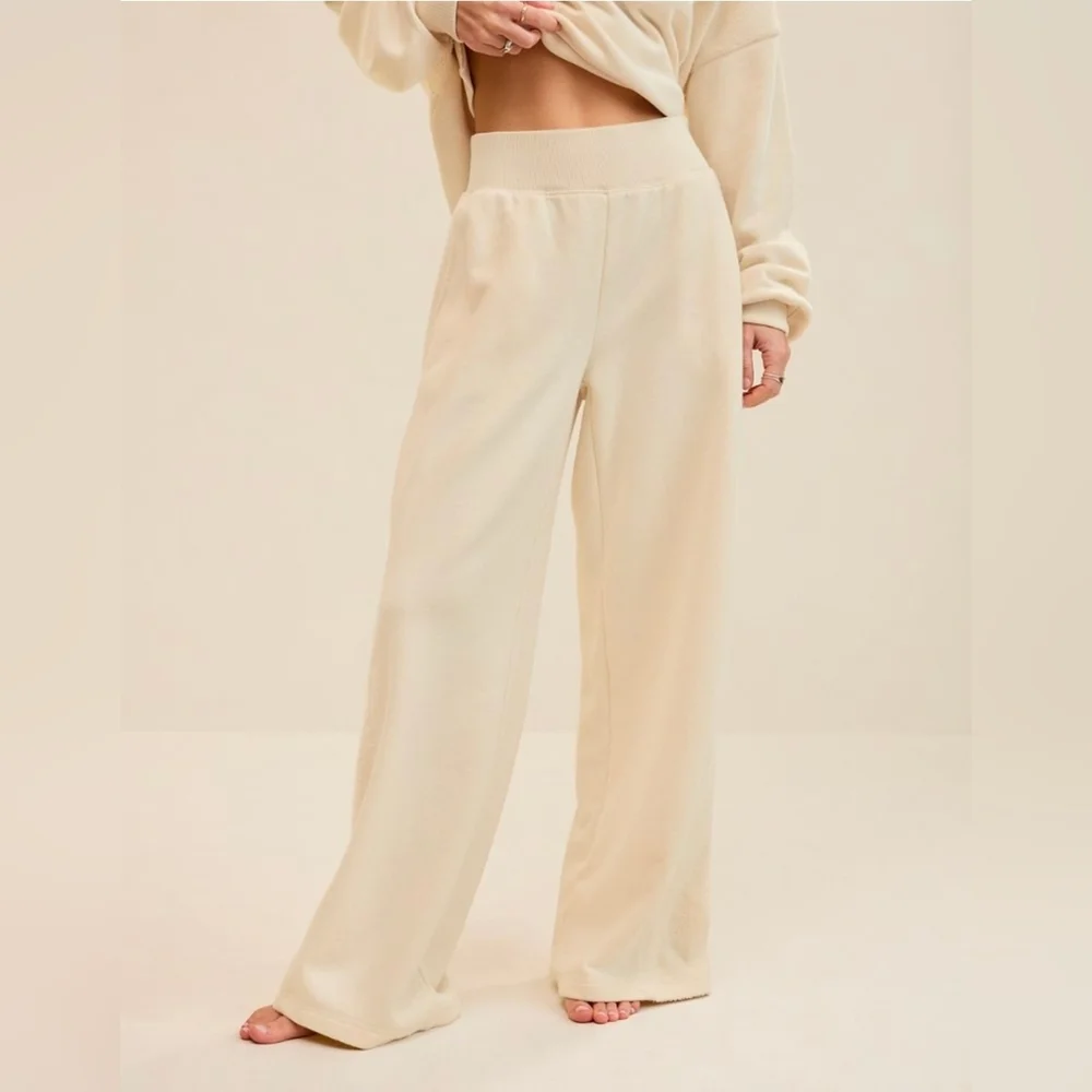 Aerie Après-Chill Trouser Wide Leg Sweatpant - XS Long - Picture 2 of 11